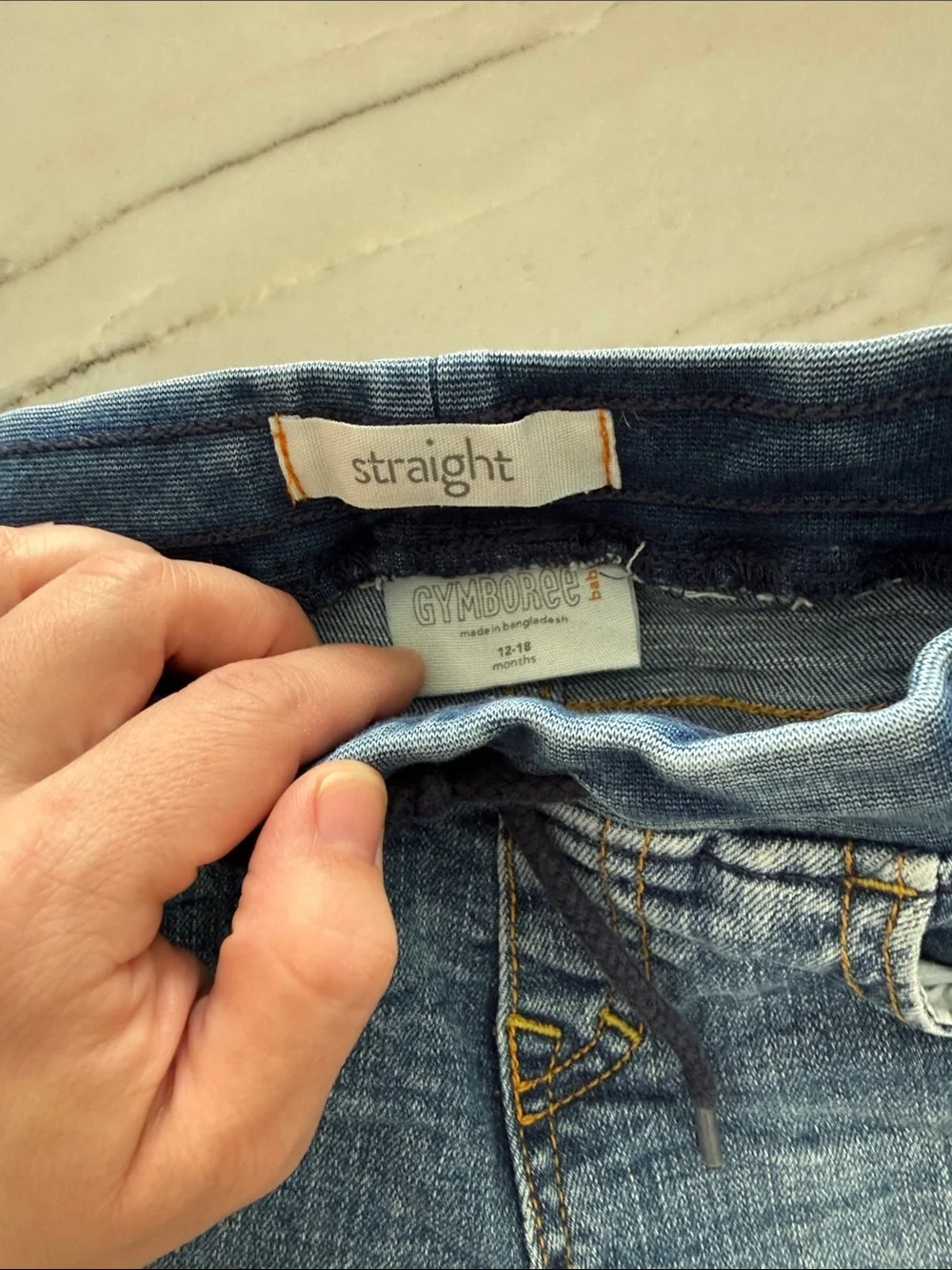 Toddler Denim Straight Pull-On Pants